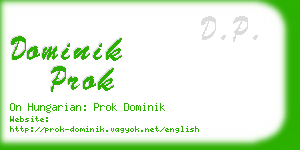 dominik prok business card